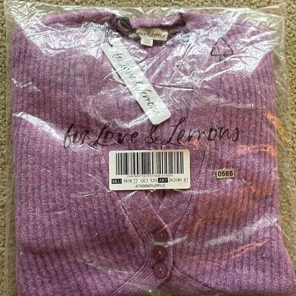 For Love And Lemons Cropped Cardigan Sweater Emery Top Size XXS - Picture 7 of 7